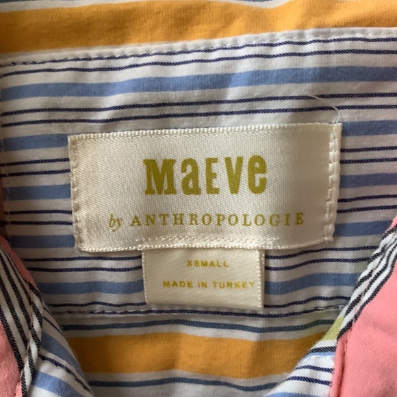 Anthropologie Maeve Shirt Dress— Looks Great Over Jeans too- 2 Side Pockets - Picture 8 of 13